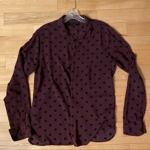 AllSaints Polka Dot viscose shirt - medium